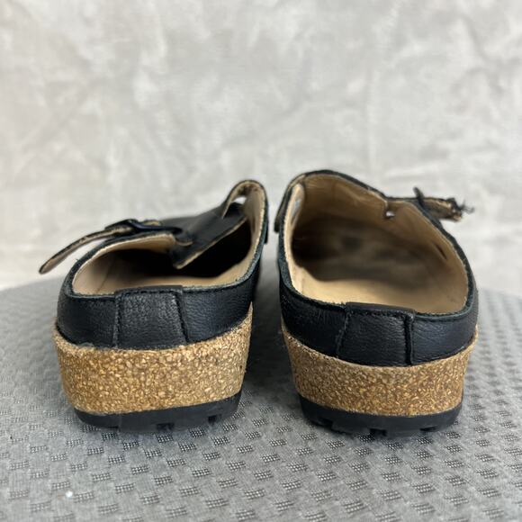 Haflinger Clogs Womens 37 US 6 Black Leather Slip On Comfort Mules Shoes Casual - Picture 8 of 14